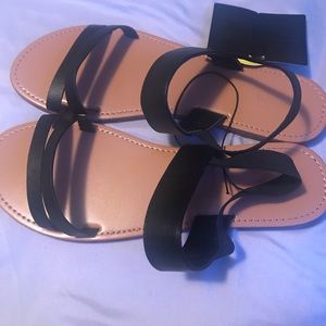 Black/brown sandals
